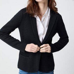 J.Crew Factory “Schoolboy Sweater Blazer” – Heather Acorn • Size Large • Excelle